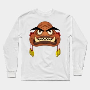 Mushroom Monster Kabuki Mask Long Sleeve T-Shirt